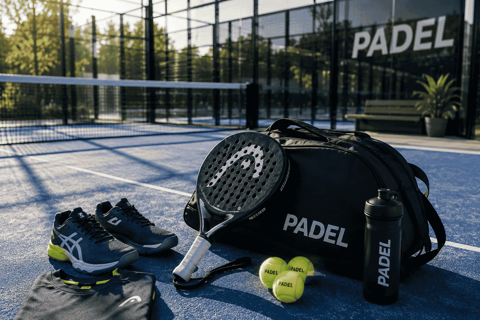 Padel kleding op de baan
