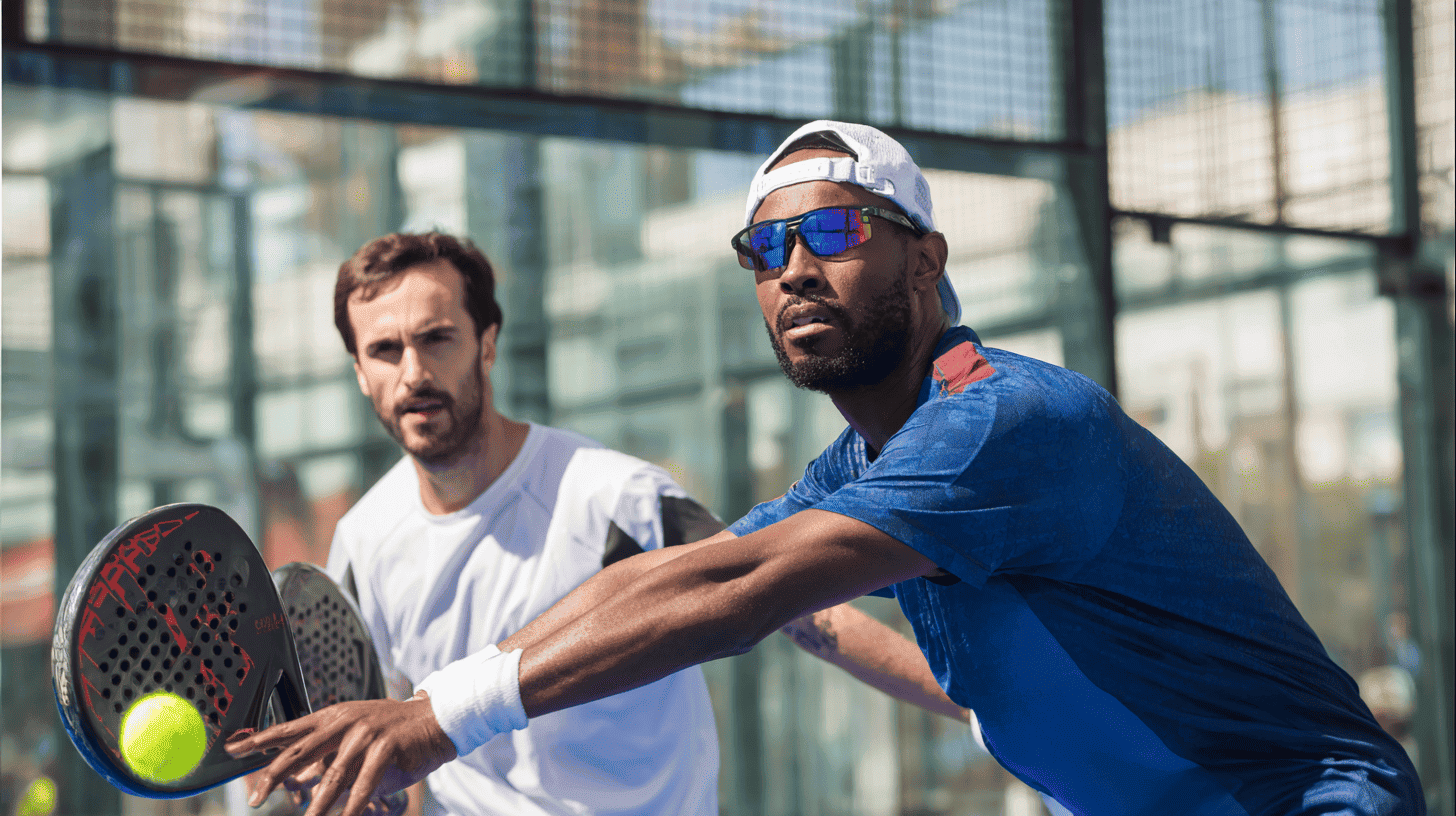 twee mannen die padellen