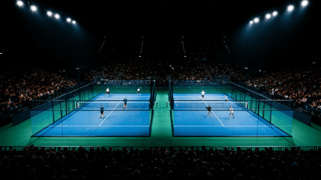 Professionele padelwedstrijd